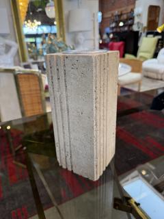  Fratelli Mannelli Fratelli Mannelli Italian Travertine Sculptural Vase - 4518788