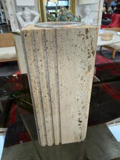  Fratelli Mannelli Fratelli Mannelli Italian Travertine Sculptural Vase - 4518791