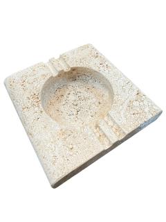  Fratelli Mannelli Fratelli Mannelli Italian Travertine Square Ashtray - 4521688