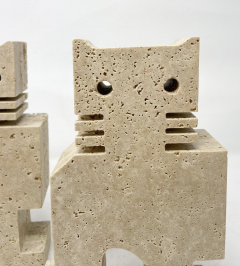  Fratelli Mannelli Mid Century Modern Pair of Travertine Bookends by Fratelli Mannelli Italy 1970 - 3672008