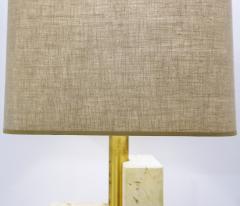  Fratelli Mannelli Mid Century Modern Travertine Brass Table Lamp by Fratelli Mannelli - 2527067