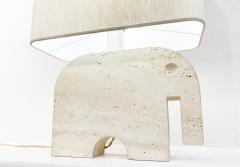  Fratelli Mannelli Mid Century Travertine Elephant Table Lamp by Fratelli Mannelli for Signa - 2916780