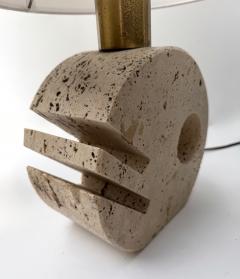  Fratelli Mannelli Pair of Travertine Abstract Sculpture Lamps by Fratelli Mannelli Italy 1970s - 4466859