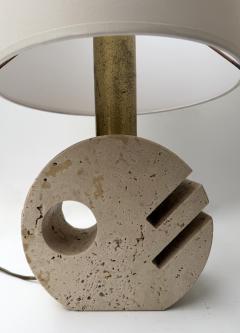  Fratelli Mannelli Pair of Travertine Abstract Sculpture Lamps by Fratelli Mannelli Italy 1970s - 4466863