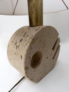 Fratelli Mannelli Pair of Travertine Abstract Sculpture Lamps by Fratelli Mannelli Italy 1970s - 4466865