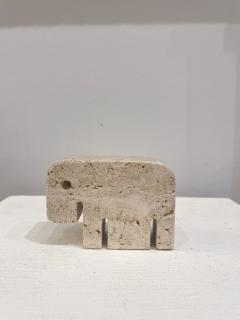  Fratelli Mannelli Set of 4 Travertine Elephant Sculptures by Fratelli Mannelli - 2553923