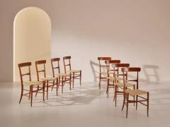  Fratelli Podest Fratelli Podest 8 Dining Chairs Campanino 900 Model Chiavari 1950s - 3469097