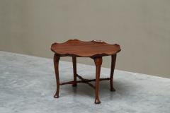  Frederick Parker Sons Frederick Parker Sons Scalloped Side Table in Solid Oak England Early 20th C - 4468634