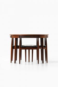  Frem Rojle Hans Olsen Dining Set in Teak and Leather by Frem R jle 1960s - 4606182