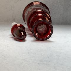  Fridrich Egermann Ruby Red Cranberry Bohemian Glass Decanter By Fridrich Egermann - 3202076