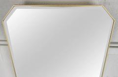  Friedman Brothers Friedman Brothers Mid Century Modern Style Beveled Brass Frame Mirror - 3498259