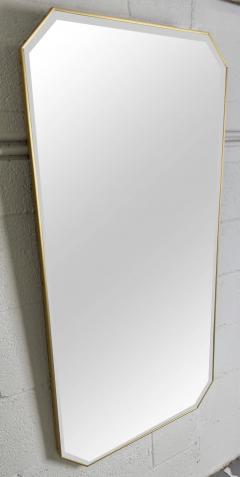  Friedman Brothers Friedman Brothers Mid Century Modern Style Beveled Brass Frame Mirror - 3498262