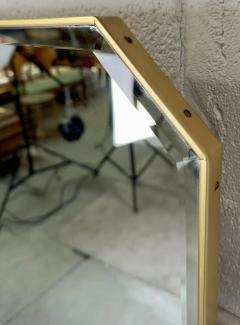  Friedman Brothers Friedman Brothers Mid Century Modern Style Beveled Brass Frame Mirror - 3498265