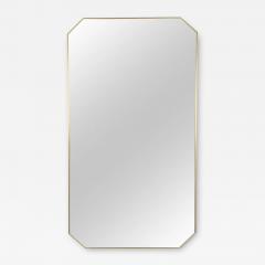  Friedman Brothers Friedman Brothers Mid Century Modern Style Beveled Brass Frame Mirror - 3504391