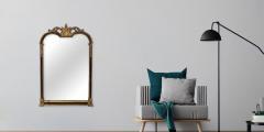 Friedman Brothers Italian Hollywood Regency Style Black Gold Mirror by Friedman Brothers - 3450622