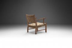  Frits Schlegel Danish Solid Beech Armchair with Woven Papercord Seat and Back Denmark 1940s - 2700300