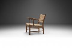  Frits Schlegel Danish Solid Beech Armchair with Woven Papercord Seat and Back Denmark 1940s - 2717741