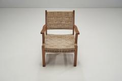  Frits Schlegel Danish Solid Beech Armchair with Woven Papercord Seat and Back Denmark 1940s - 2717743