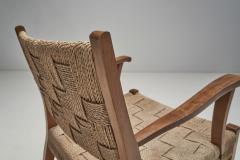  Frits Schlegel Danish Solid Beech Armchair with Woven Papercord Seat and Back Denmark 1940s - 2717747