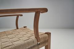  Frits Schlegel Danish Solid Beech Armchair with Woven Papercord Seat and Back Denmark 1940s - 2717749