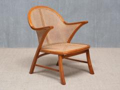  Frits Schlegel Frits Schlegel Attributed Armchair in Cherry Wood Cane Boucl Denmark 1940s - 4446344