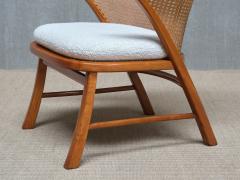  Frits Schlegel Frits Schlegel Attributed Armchair in Cherry Wood Cane Boucl Denmark 1940s - 4446348