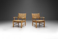  Frits Schlegel Pair of Papercord Armchairs by Frits Schlegel Attr Denmark ca 1940s - 3731353