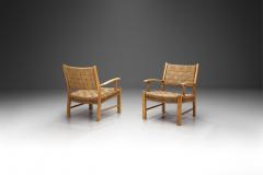  Frits Schlegel Pair of Papercord Armchairs by Frits Schlegel Attr Denmark ca 1940s - 3731355