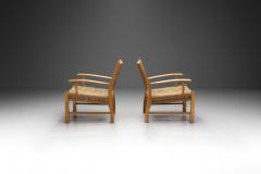  Frits Schlegel Pair of Papercord Armchairs by Frits Schlegel Attr Denmark ca 1940s - 3731356