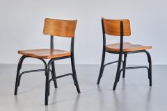  Frits Schlegel Set of Six Frits Schlegel Husum Chairs in Elm Fritz Hansen Denmark 1930s - 3290342