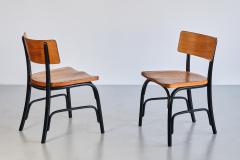  Frits Schlegel Set of Six Frits Schlegel Husum Chairs in Elm Fritz Hansen Denmark 1930s - 3290343