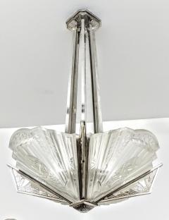 Frontisi French Art Deco Chandelier Signed by Frontisi - 3941474
