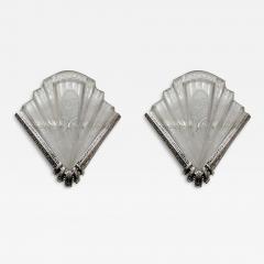  Frontisi French Art Deco Wall Sconces Signed by Frontisi - 3959241