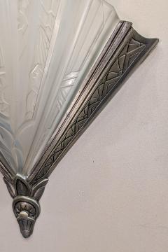  Frontisi Pair of French Art Deco Wall Sconces Signed by Frontisi - 4378298