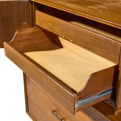  Furnette Inc Paul McCobb Style Furnette Mid Century Walnut and Brass Highboy Dresser - 4576616