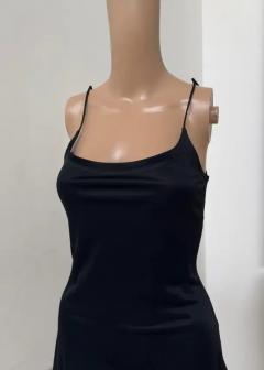  Future ozbek Future Ozbek Feather Trimmed Black Slip Dress  - 4106217