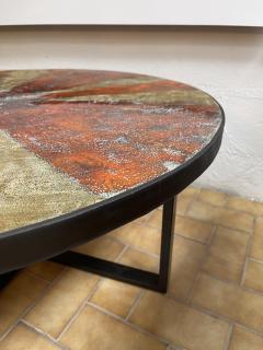  G Olivier Ceramic Enamelled Coffee Table by G Olivier Switzerland 1960s - 1897391