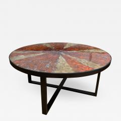  G Olivier Ceramic Enamelled Coffee Table by G Olivier Switzerland 1960s - 1899950