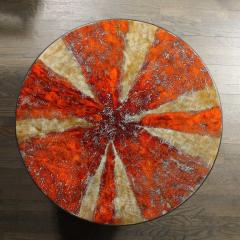  G Olivier MidCentury Modernist Lava Starburst Enameled Ceramic Cocktail Table by G Olivier - 3108720