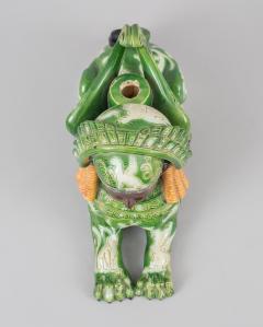  G St French Majolica Winged Sphinx Candle Holder - 1742569