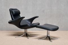  G sta Berg Stenerik Eriksson Gosta Berg Stenerik Eriksson Seagull Chair with Stool Fritz Hansen 1960s - 4118352