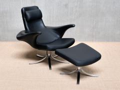  G sta Berg Stenerik Eriksson Gosta Berg Stenerik Eriksson Seagull Chair with Stool Fritz Hansen 1960s - 4118355