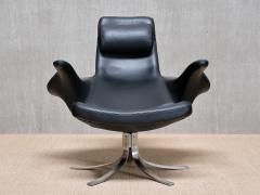  G sta Berg Stenerik Eriksson Gosta Berg Stenerik Eriksson Seagull Chair with Stool Fritz Hansen 1960s - 4118357