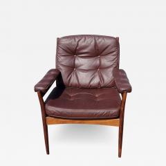  G te M bler N ssj G Mobel G Mobel G Mobel Scandinavian Walnut And Leather Lounge Chair - 2639928