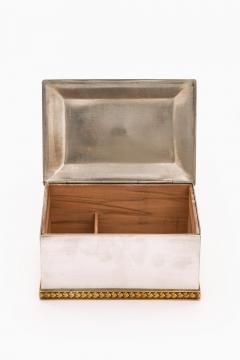 GAB Guldsmedsaktiebolaget Art Deco Box in Pewter and Brass 1937 - 4606188