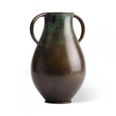  GAB Guldsmedsaktiebolaget Large Vase in Patinated Bronze by GAB - 3451955