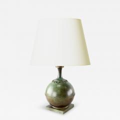  GAB Guldsmedsaktiebolaget Modern Classicism Lamp in Patinated Bronze by GAB - 3012809