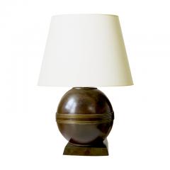  GAB Guldsmedsaktiebolaget Pair of Art Deco Table Lamps in Bronze by GBH - 1489163
