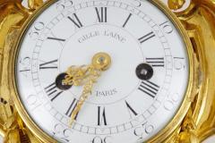  GILLES L AINE FINE LOUIS XV PERIOD GILT BRONZE CARTEL CLOCK BY GILLES LAINE - 3227322