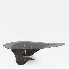  GRZEGORZ MAJKA LTD The Diamond G Carved Sahara Noir Marble Coffee Table by Grzegorz Majka - 1965752